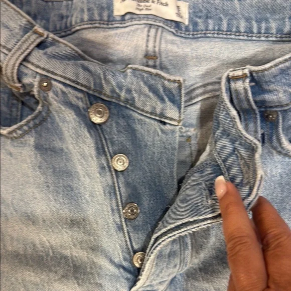 Abercrombie & Fitch Blue Straight Leg Jeans - Picture 3 of 3